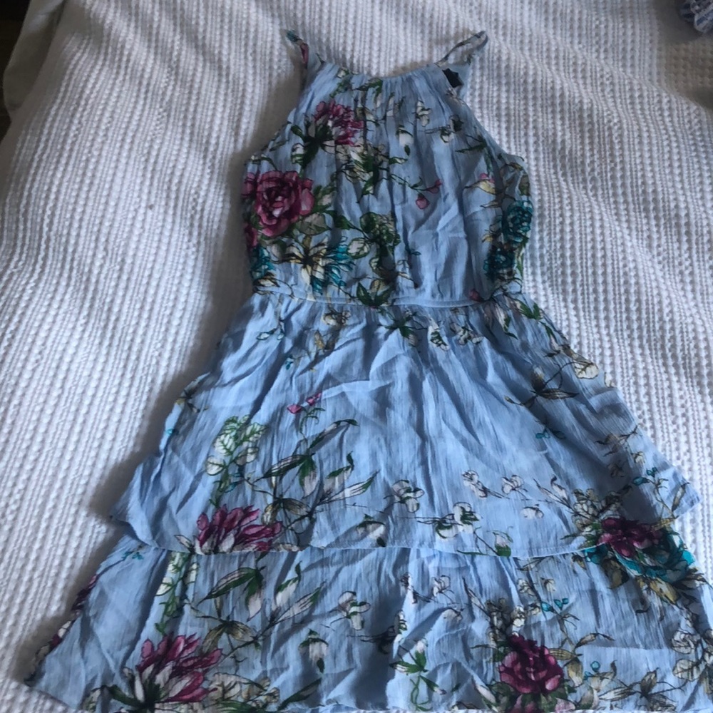 Blue floral dress